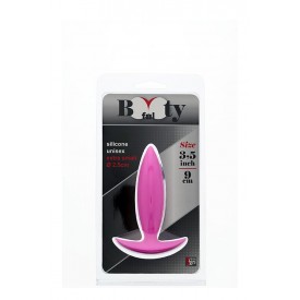 Малая розовая анальная пробка BOOTYFUL ANAL PLUG XTRA SMALL PINK - 9 см.