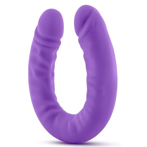 Фиолетовый двусторонний фаллоимитатор 18 inch Silicone Slim Double Dong - 45,7 см.