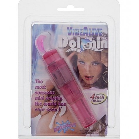 Розовая виброракета VIBE ALIVE DOLPHIN MINI MASSAGER