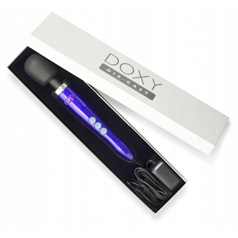 Фиолетовый вибратор Doxy Die Cast Wand Massager - 34 см.