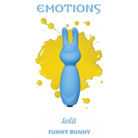 Голубой мини-вибратор Emotions Funny Bunny