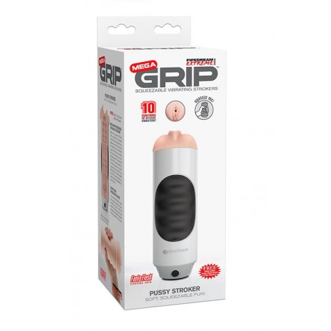 Мастурбатор-вагина Extreme Toyz Mega Grip Vibrating Stroker Mouth