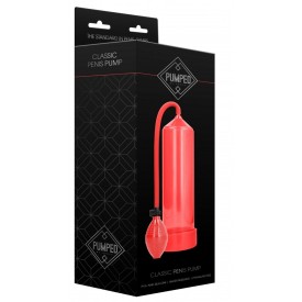 Красная ручная вакуумная помпа для мужчин Classic Penis Pump